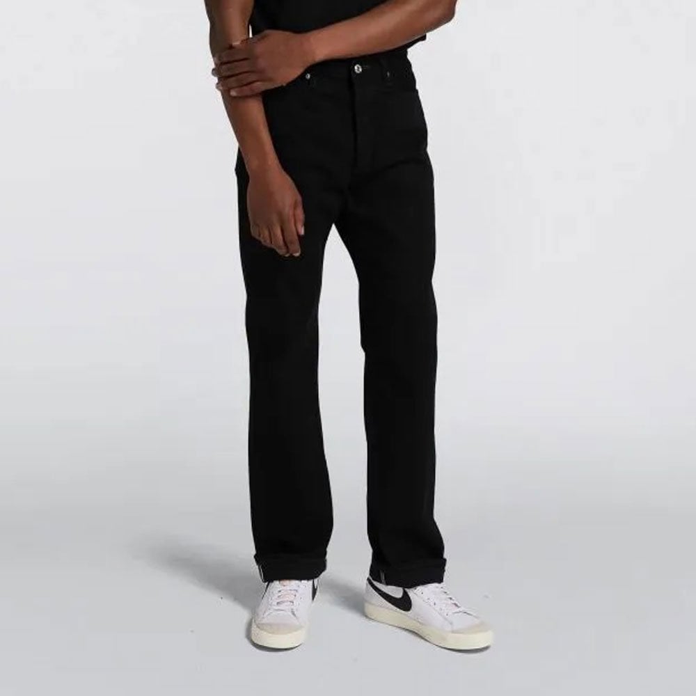 Loose Straight Jeans Kaihara Purple x White Selvage - 11oz Black Rinsed