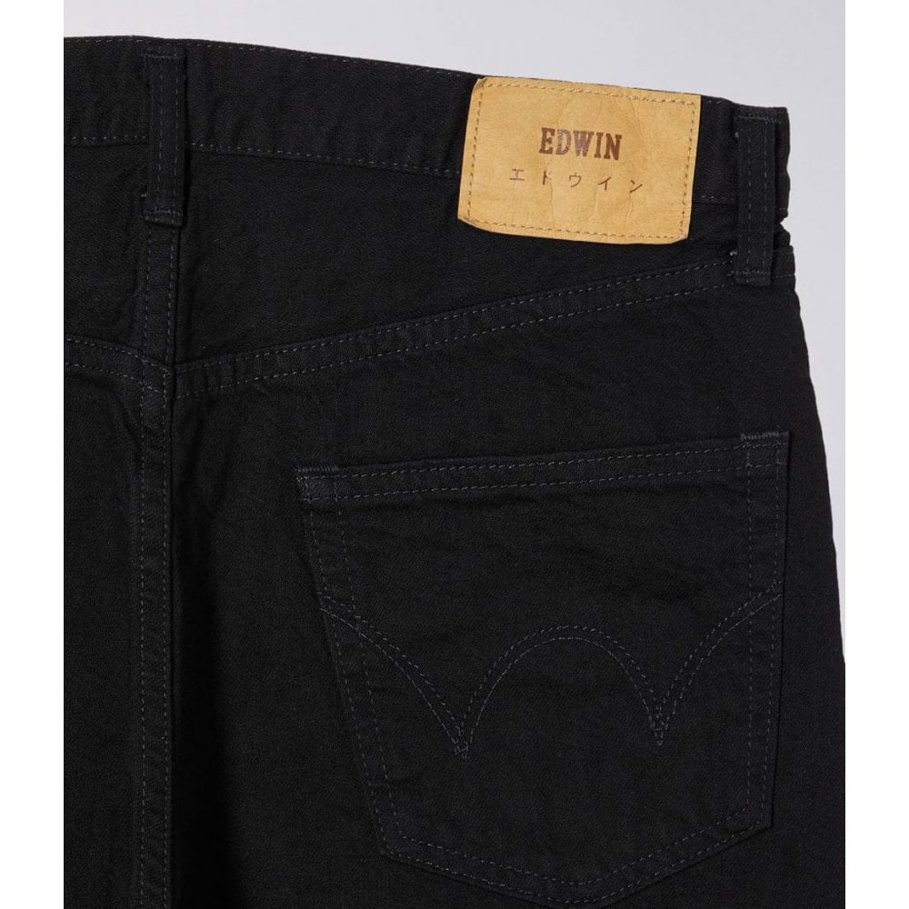 Loose Straight Jeans Kaihara Purple x White Selvage - 11oz Black Rinsed