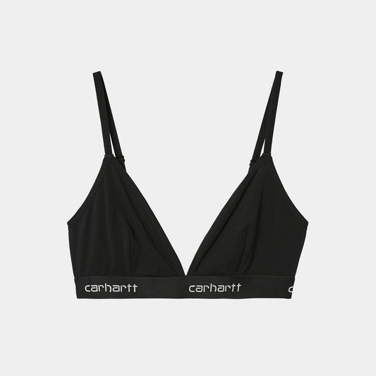 W' Script Triangle Bra Black