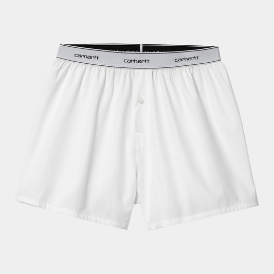 Cotton Script Boxers - White