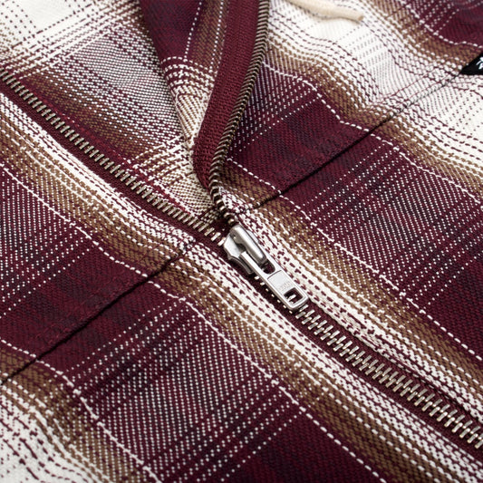 Shadow Plaid Zip Work Jacket