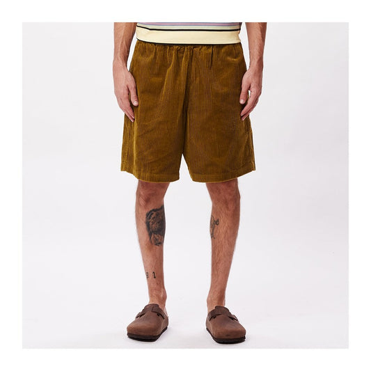 Easy Relaxed Corduroy Short - Olive Oil