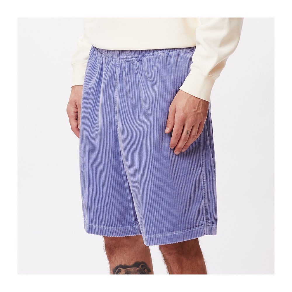 Easy Relaxed Corduroy Short - Iris Flowers