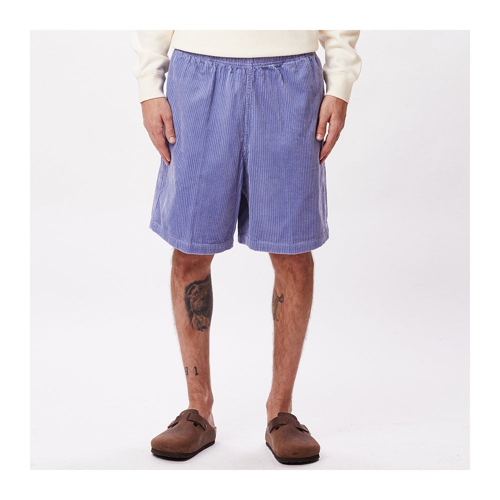 Easy Relaxed Corduroy Short - Iris Flowers