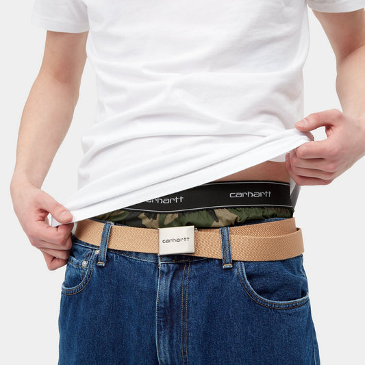 Cotton Script Boxers Camo Laurel