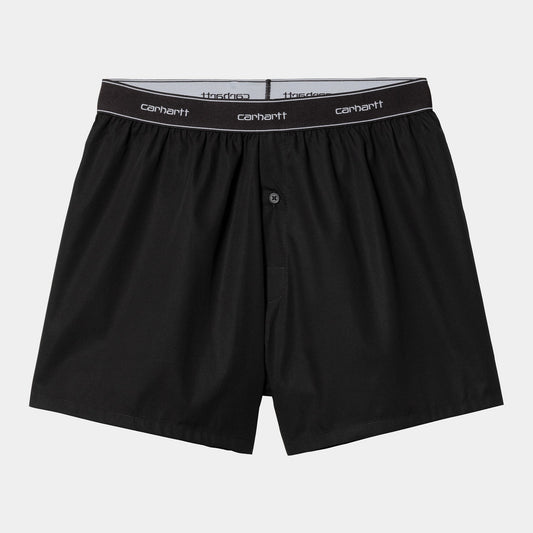 Cotton Script Boxers Black