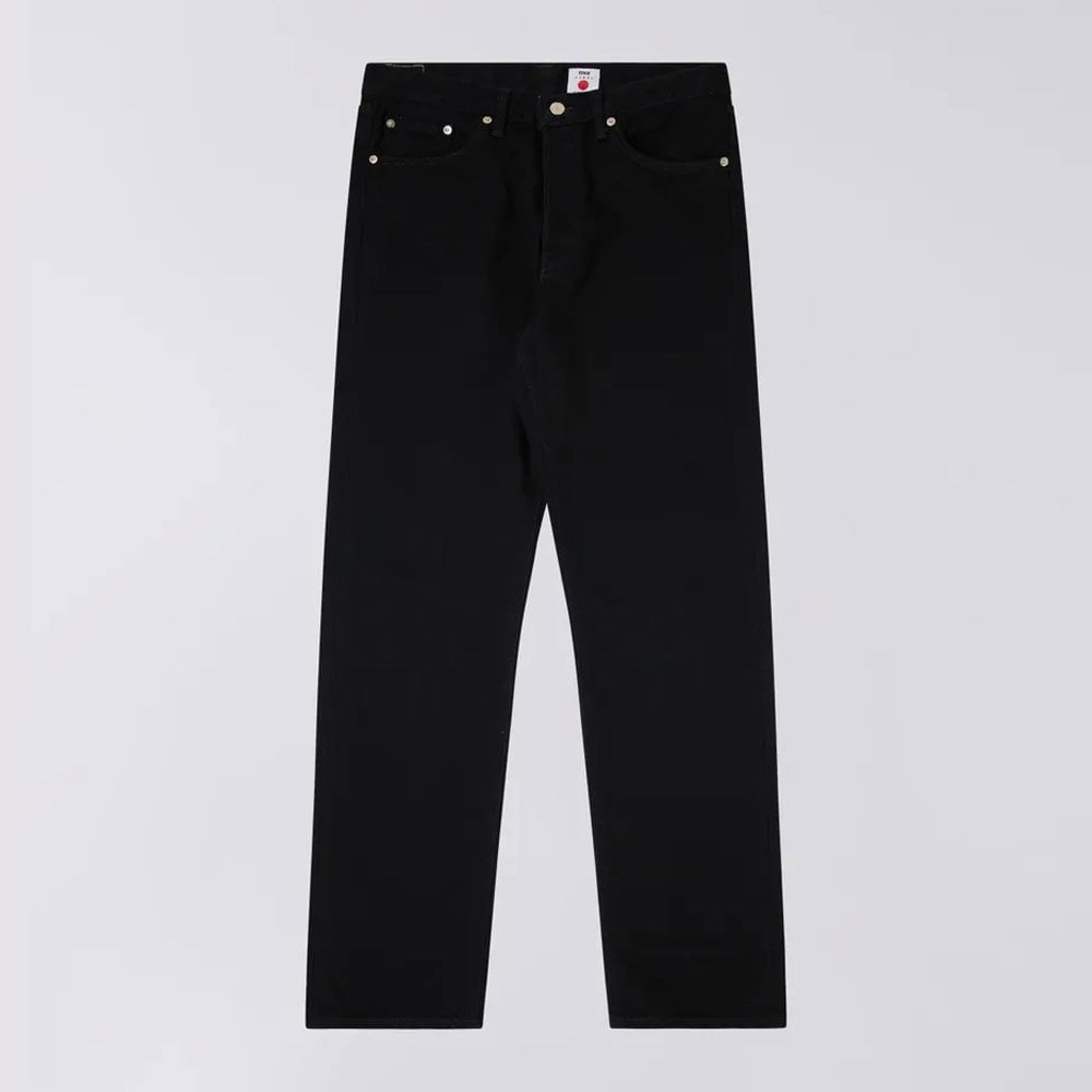 Loose Straight 'Kaihara' Right Hand Black Denim 13 oz - Black
