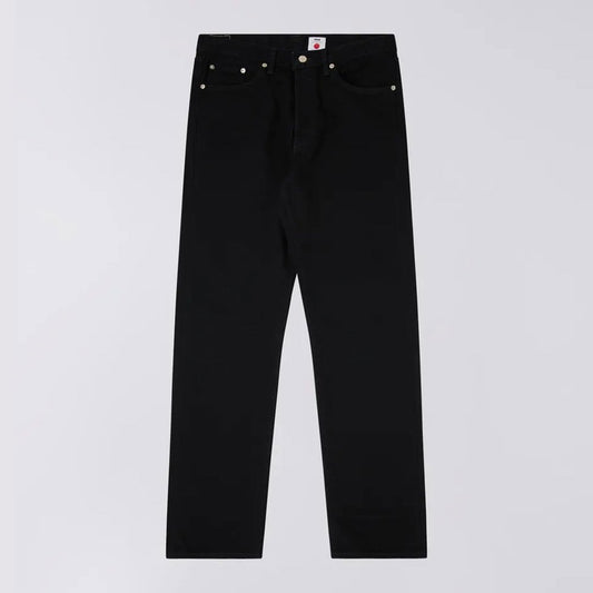 Loose Straight 'Kaihara' Right Hand Black Denim 13 oz - Black