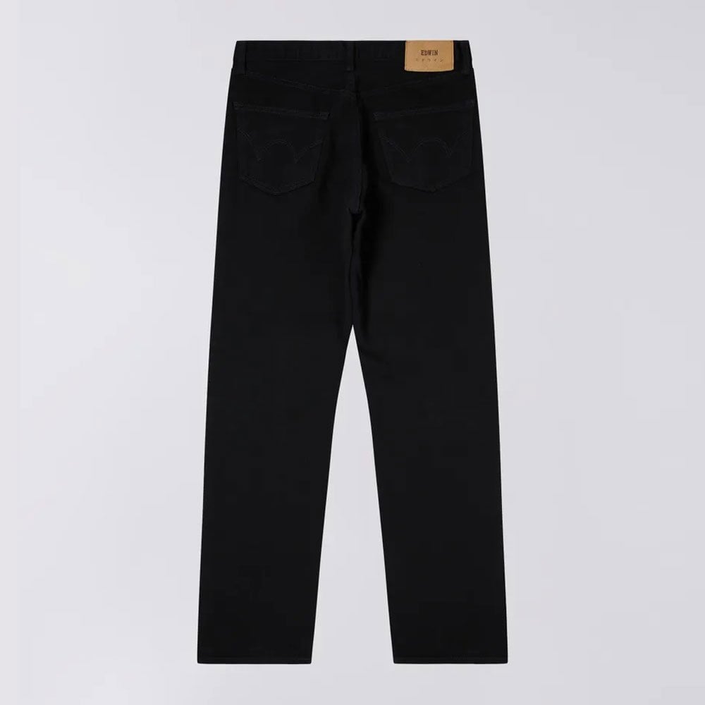 Loose Straight 'Kaihara' Right Hand Black Denim 13 oz - Black