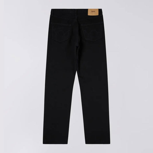 Loose Straight 'Kaihara' Right Hand Black Denim 13 oz - Black