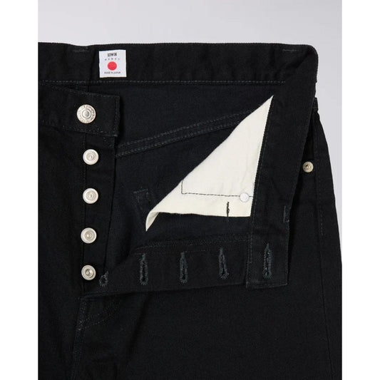 Loose Straight 'Kaihara' Right Hand Black Denim 13 oz - Black