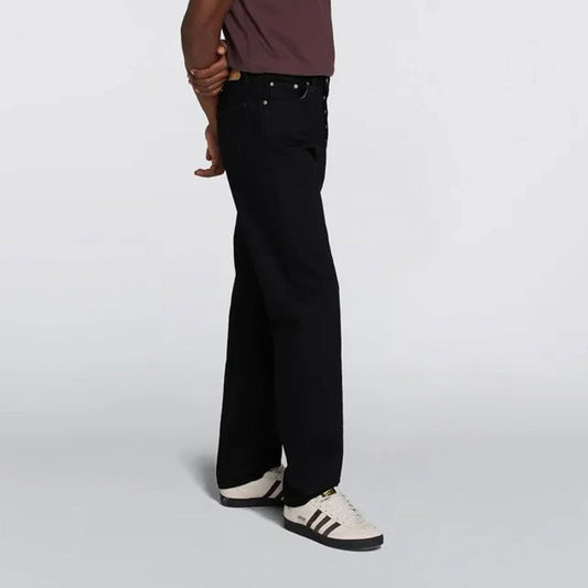 Loose Straight 'Kaihara' Right Hand Black Denim 13 oz - Black