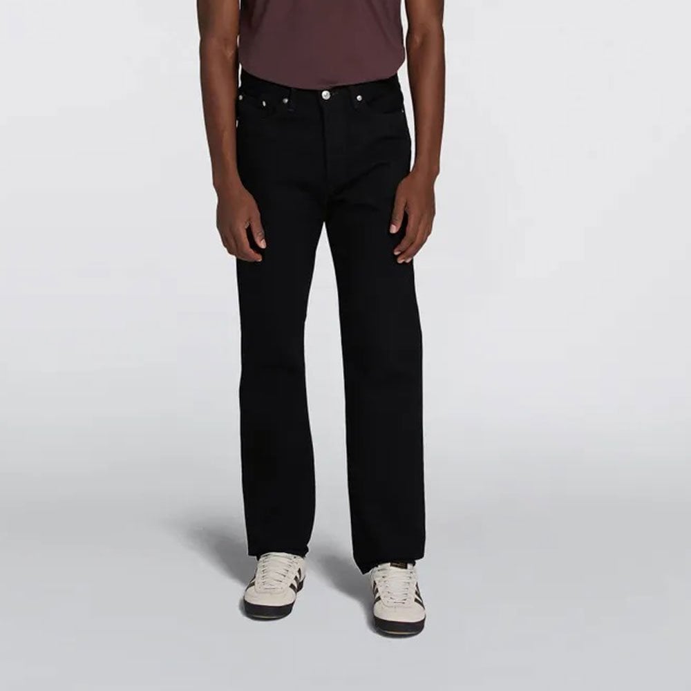 Loose Straight 'Kaihara' Right Hand Black Denim 13 oz - Black