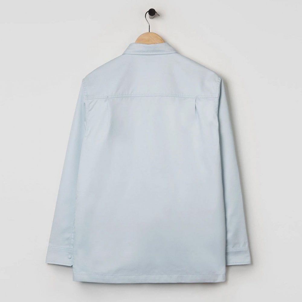 Polycotton Collared Snap Shirt - Illusion Blue