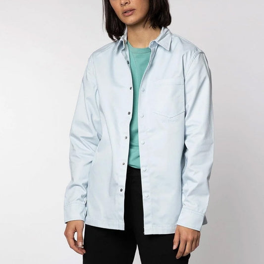 Polycotton Collared Snap Shirt - Illusion Blue