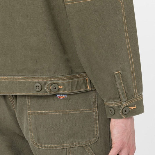 Madras Jacket Stone Washed Military Green