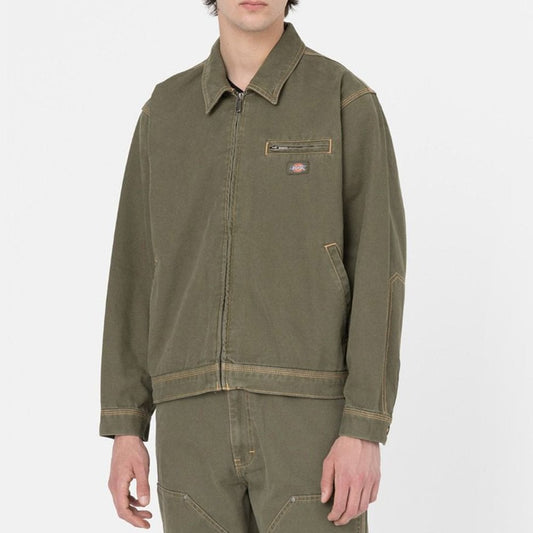 Madras Jacket Stone Washed Military Green