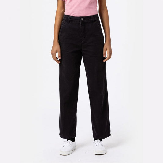Women;s Duck Canvas Carpenter Pant W Stone Washed Black