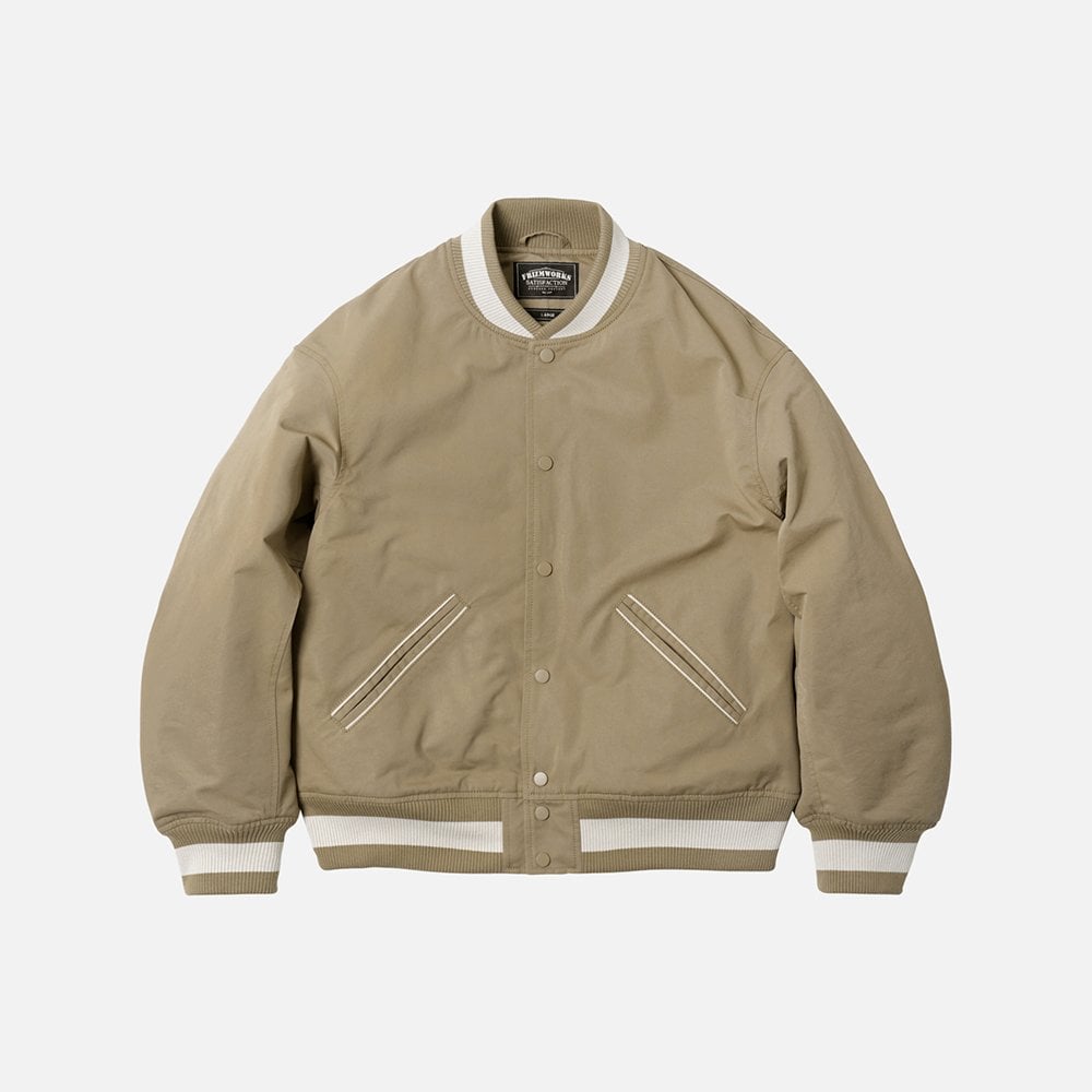 Cavalry Twill Varsity Jacket Beige