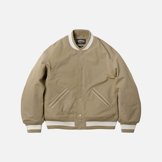 Cavalry Twill Varsity Jacket Beige