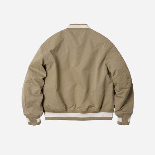 Cavalry Twill Varsity Jacket Beige