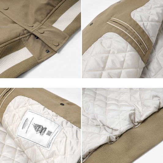 Cavalry Twill Varsity Jacket Beige