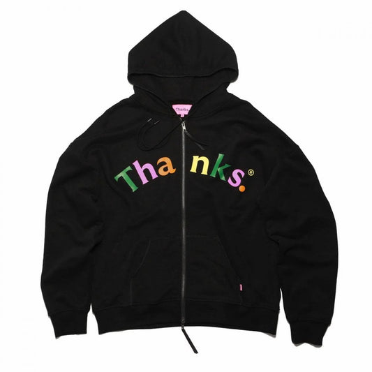 Zip Hood Black -  Multi