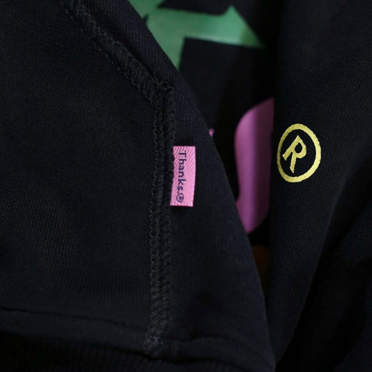 Zip Hood Black -  Multi