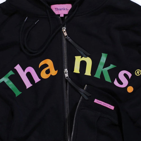 Zip Hood Black -  Multi