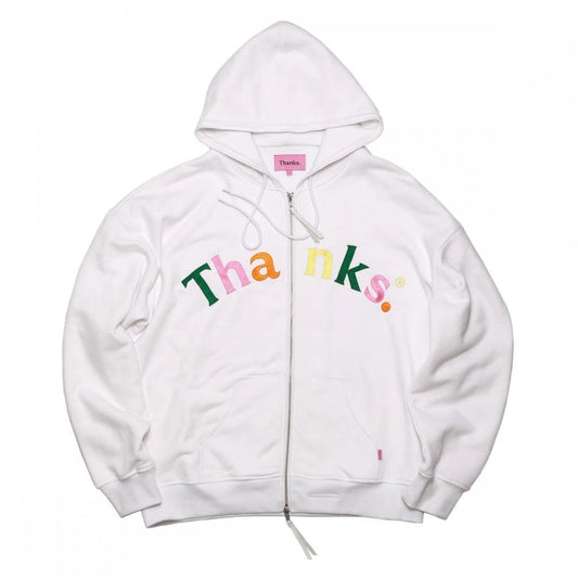 Zip Hood White - Multi