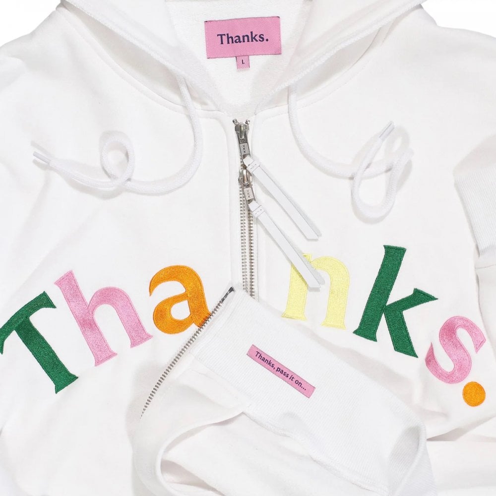 Zip Hood White - Multi