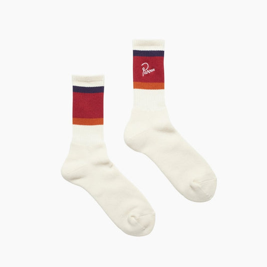 Script Logo Crew Socks Off White