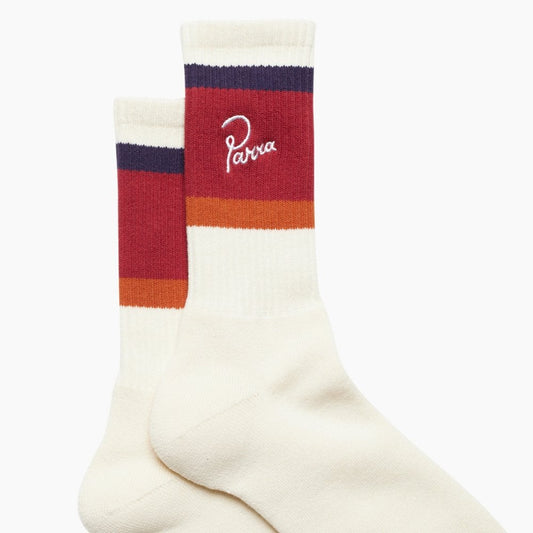 Script Logo Crew Socks Off White