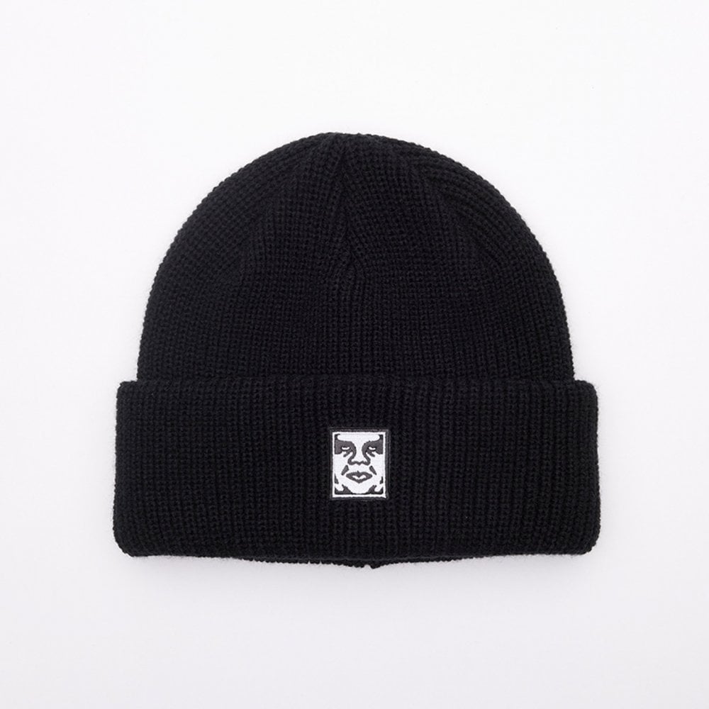 Mid Icon Patch Cuff Beanie - Black