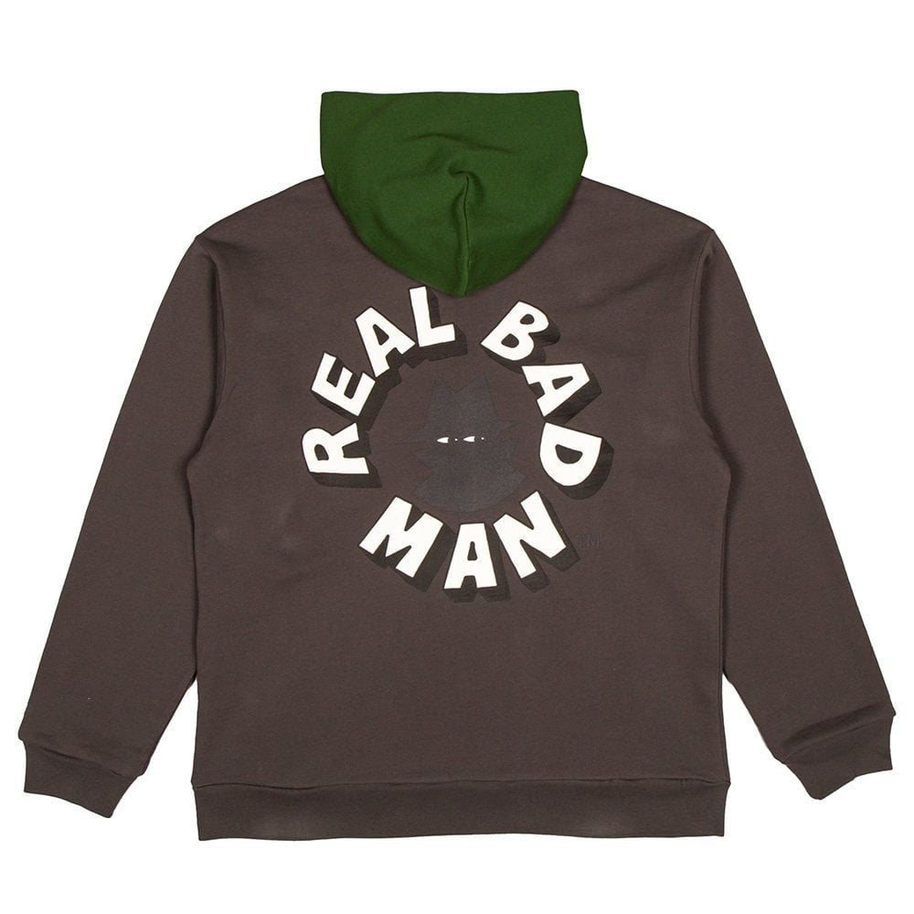 Rbm Hood Fleece Washed Black