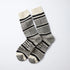 Multi Jacquard Crew Socks - Ivory/black