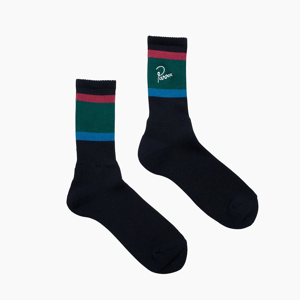 Script Logo Crew Socks Dark Blue
