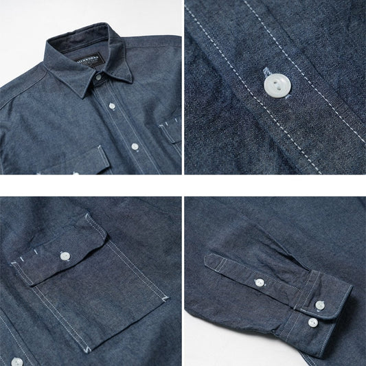 Cigarette Pocket Chambray Shirt Indigo
