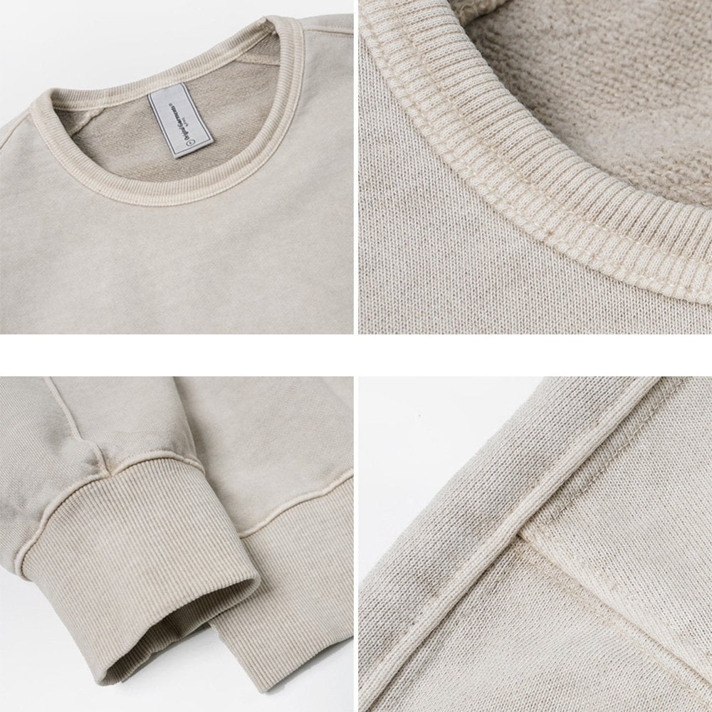 Og Pigment Dyeing Sweatshirt 03 Beige