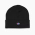 C Logo Recycled Yarn Beanie Hat - Black