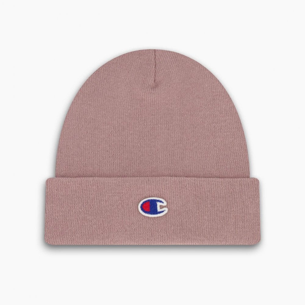 C Logo Recycled Yarn Beanie Hat - Rose Dawn