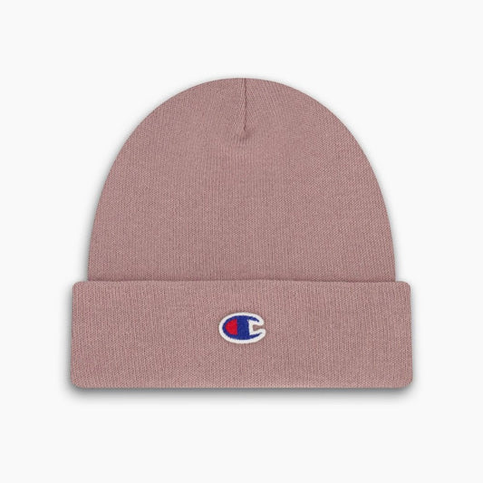 C Logo Recycled Yarn Beanie Hat - Rose Dawn