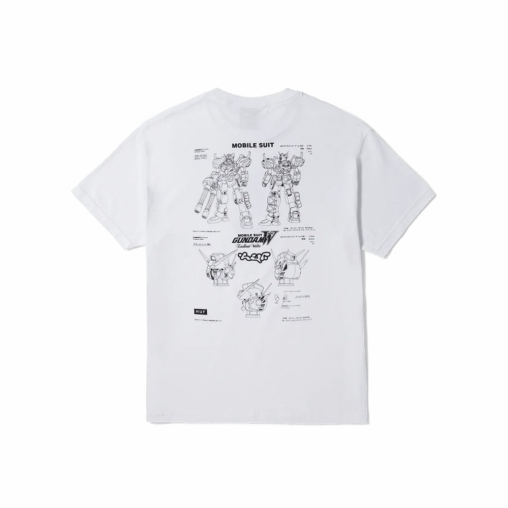Huf X Gundam Wing - Heavy Arms Schematics S/s Tee