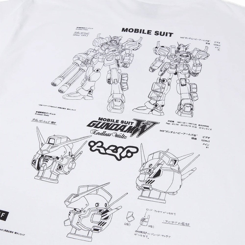 Huf X Gundam Wing - Heavy Arms Schematics S/s Tee