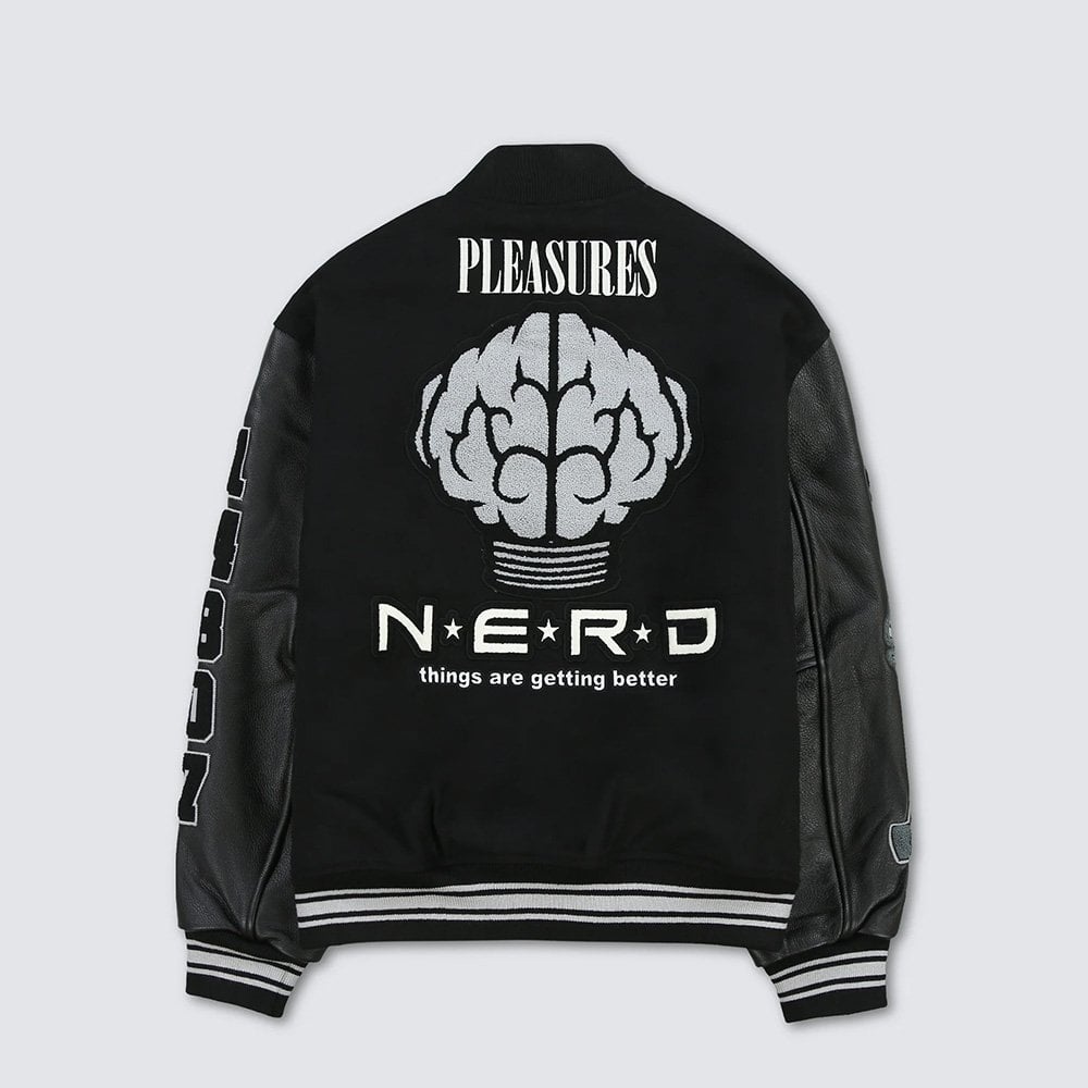 N.E.R.D. Nerd Varsity Jacket - Black