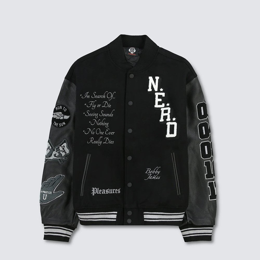 N.E.R.D. Nerd Varsity Jacket - Black