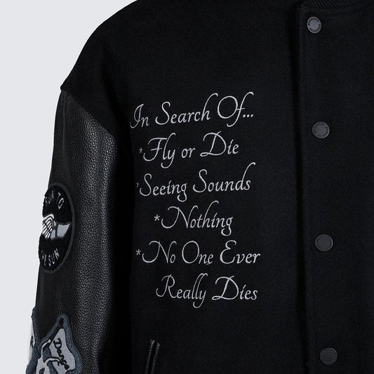 N.E.R.D. Nerd Varsity Jacket - Black