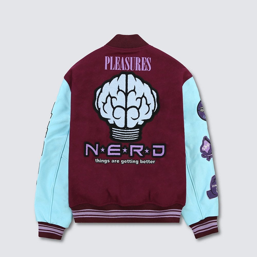 N.E.R.D. Nerd Varsity Jacket - Purple