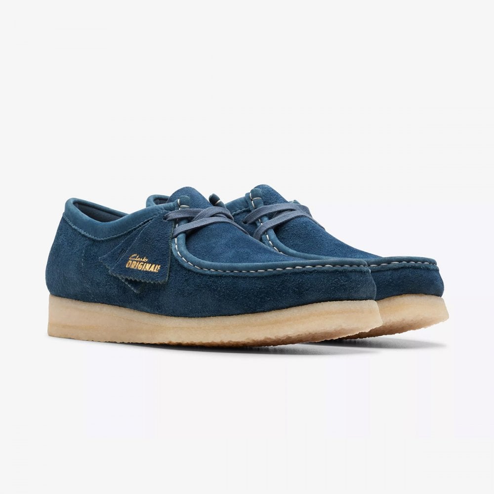 Wallabee - Navy / Teal Suede