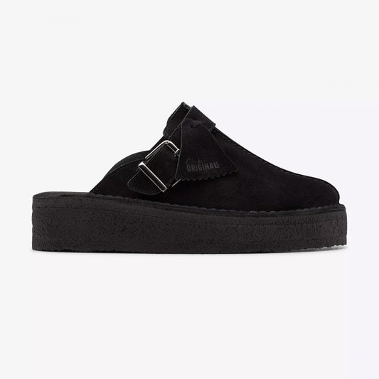 Women's Trek Wedge Mule - Black Suede